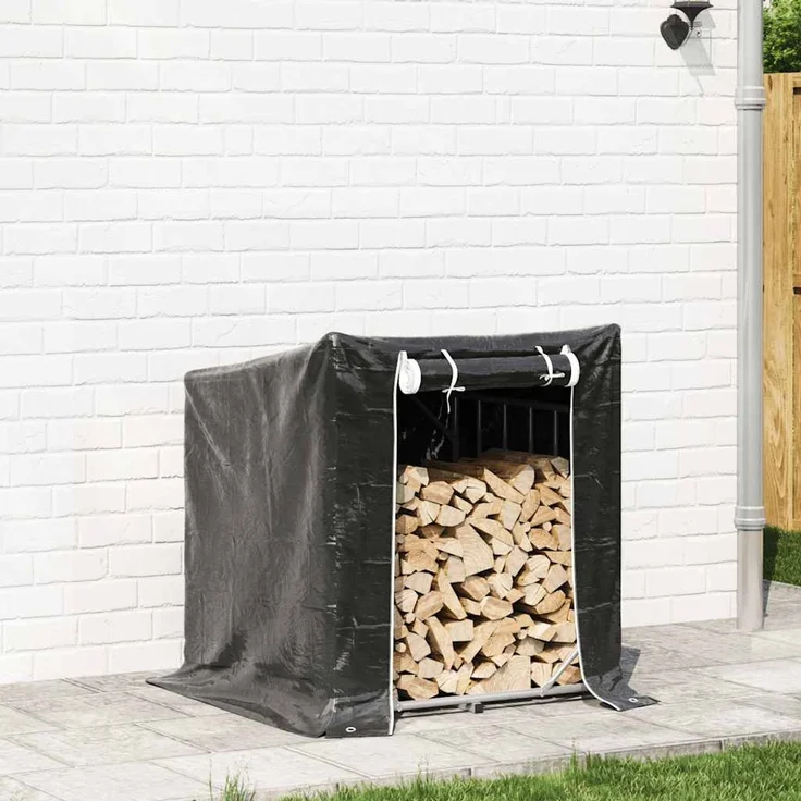 vidaXL Brennholzregal mit Regenschutz 100,5x100,5x110,5 cm 4104939 – Bild 3