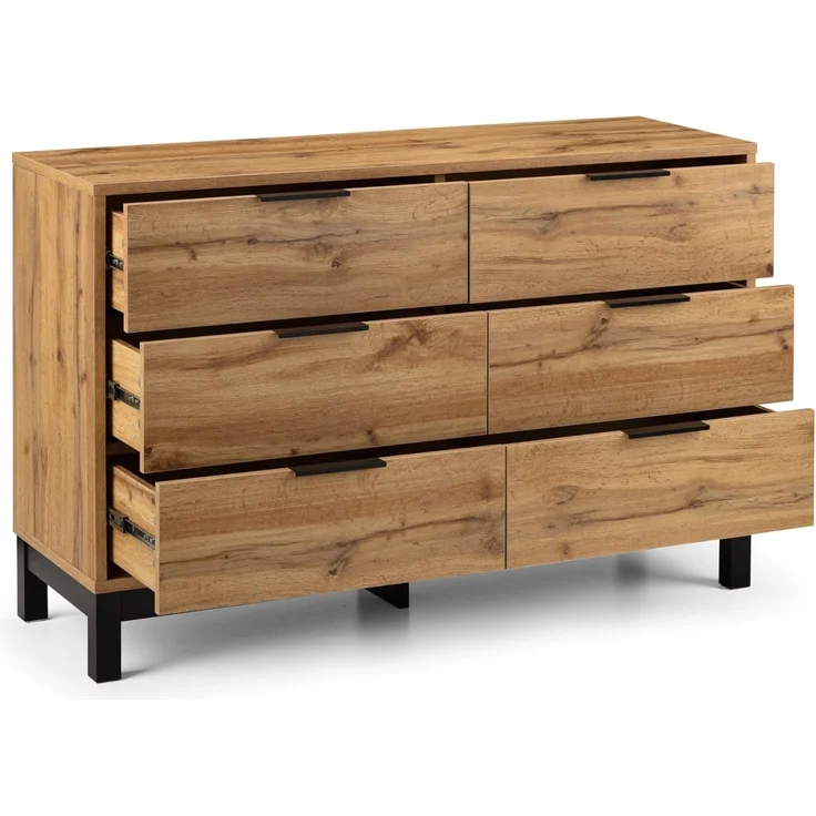 Julian Bowen Bali Kommode mit 6 Schubladen, Eiche – Bild 11