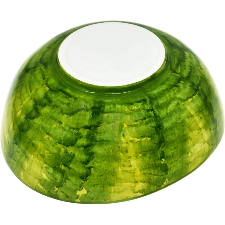 Lashuma Salatschüssel Melone, Keramik, (1-tlg), Handbemalte Obstschale rund Ø 20 cm – Bild 7