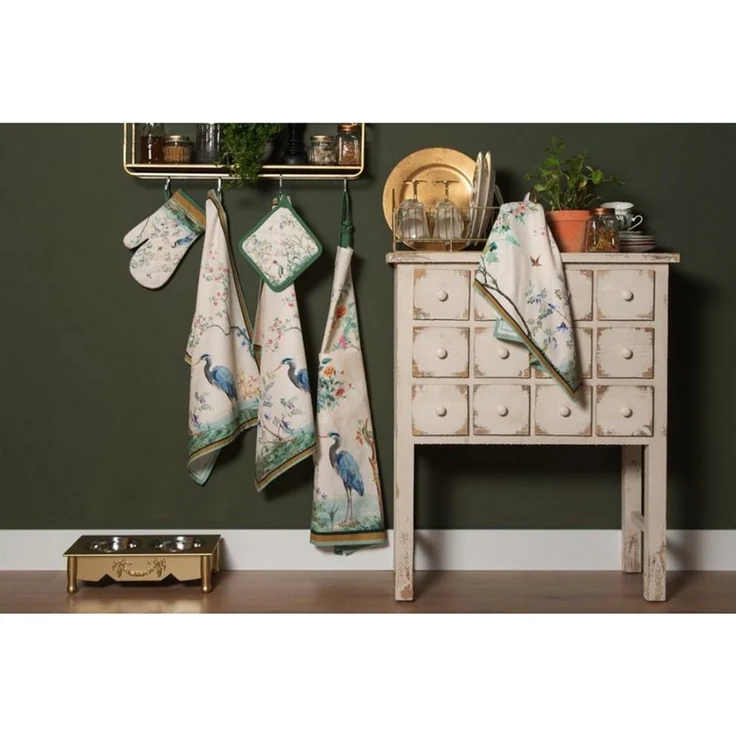 Clayre & Eef Topfhandschuhe Birds in Paradise, (Set, 2-tlg, 2-teilig), Ofenhandschuhe wattiert Größe: ca. 18x30cm – Bild 3