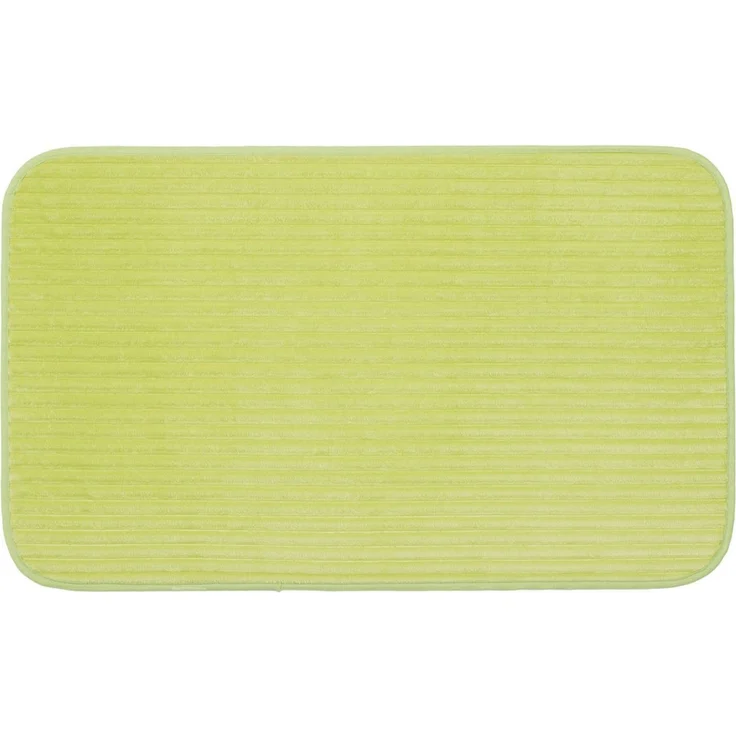 Gözze Badematte Berlin, Höhe 7 mm, rutschhemmend beschichtet, fußbodenheizungsgeeignet, Polyester, rechteckig, Badteppich, Uni Farben, Cord Optik, waschbar – Bild 1