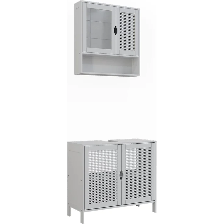 Badmöbel-Set Liora Weiß 2-teilig Vicco – Bild 1