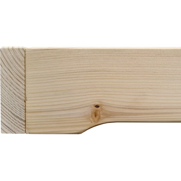 Erst-Holz Futonbett platzsparend extra niedriges Studentenbett 140x200 Fichte Tanne geölt, Rollrost inkl. – Bild 6