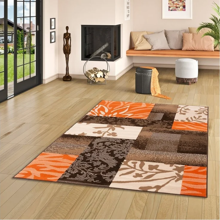 Pergamon Designteppich Designer Teppich Samba Modern Karo, Rechteckig, Höhe: 6 mm – Bild 1