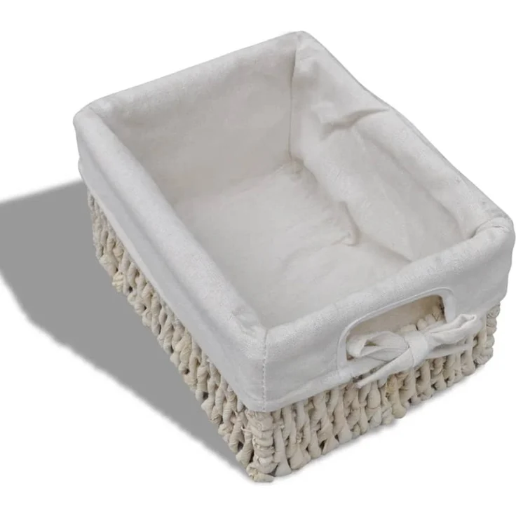 vidaXL Korbregal Holz mit 4 Körben Weiß 240797 – Bild 5