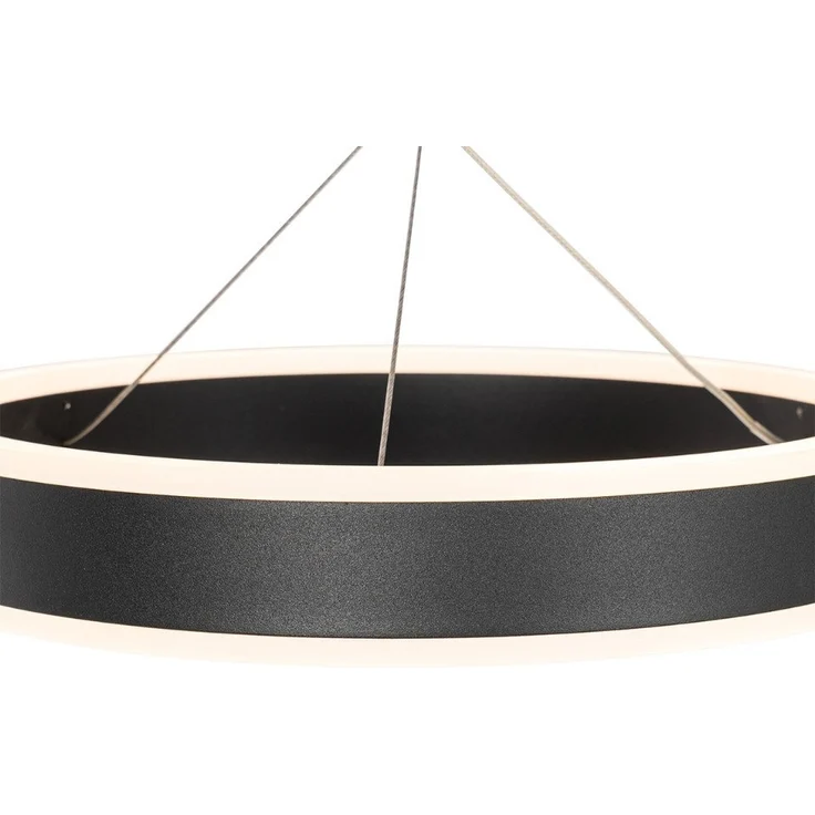 Qazqa Pendelleuchte Lyani, LED fest integriert, (nicht austauschbare) LED, Schwarz, Design, Aluminium, 3-flammig – Bild 2