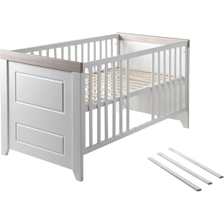 roba Kinderzimmerset 'Felicia' 3-teilig - Bett 70 x 140 - Kleiderschrank 3-türig - Weiß / Luna Elm – Bild 16