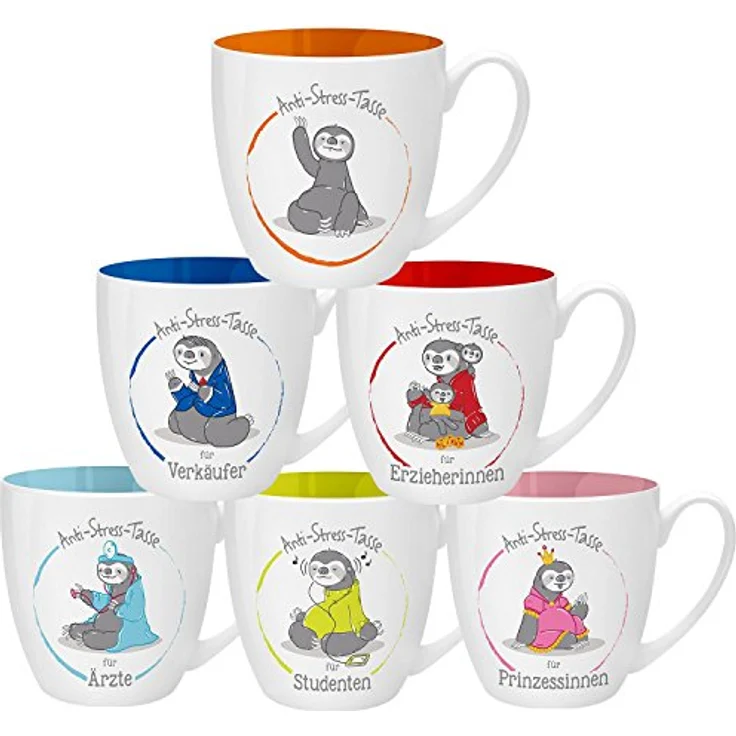 GRUSS & CO Anti-Stress-Tasse Motiv "Helden" | Tasse mit Spruch, 45 cl, New Bone China | Geschenk für Ihn | 46264 – Bild 4