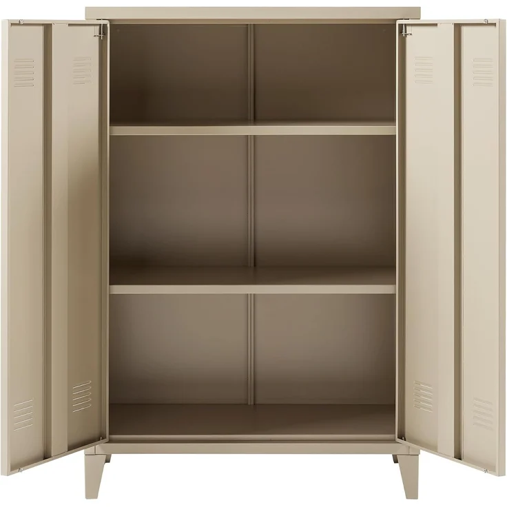 Metallschrank Oripää 110 x 75 x 33 cm Kamelfarben [en. casa] – Bild 4