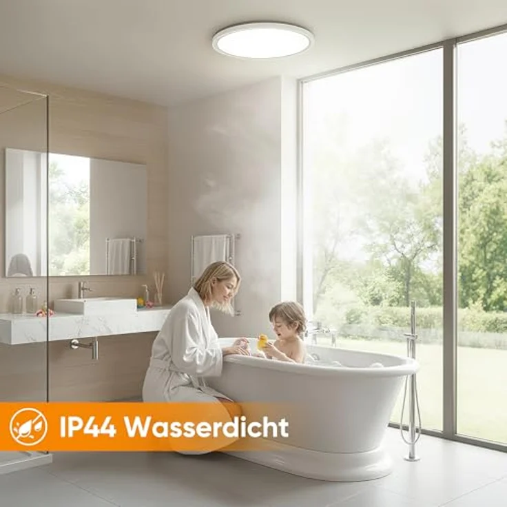 ROTTOGOON Deckenlampe LED Deckenleuchte Flach 24W 2200LM, 3CCT, Ø29cm | Modern Schlicht Rund Deckenleuchte, 3000K/4000K/6500K, Ultra Dünn, für Badezimmer Schlafzimmer Wohnzimmer Küche – Bild 3