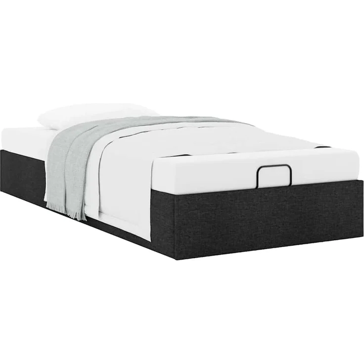 vidaXL Ottoman-Bett ohne Matratze Schwarz 100x200 cm Stoff 3310856 – Bild 5