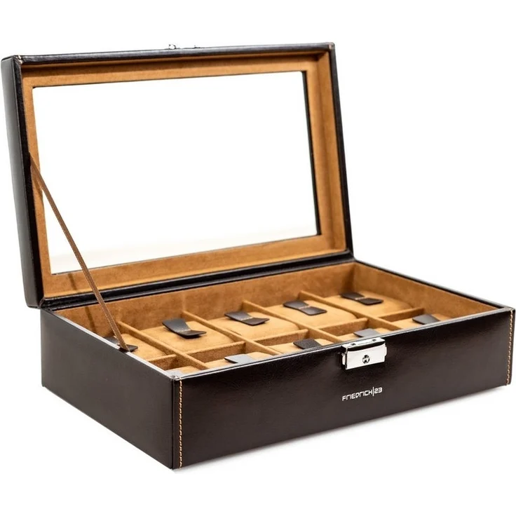 Friedrich23 Uhrenbox Bond mit Glasdeckel für 10 Uhren – Bild 5