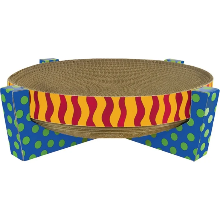 Petstages Scratch Snuggle & Rest Tan bunt, 34,3 x 10,2 x 34,3cm – Bild 1