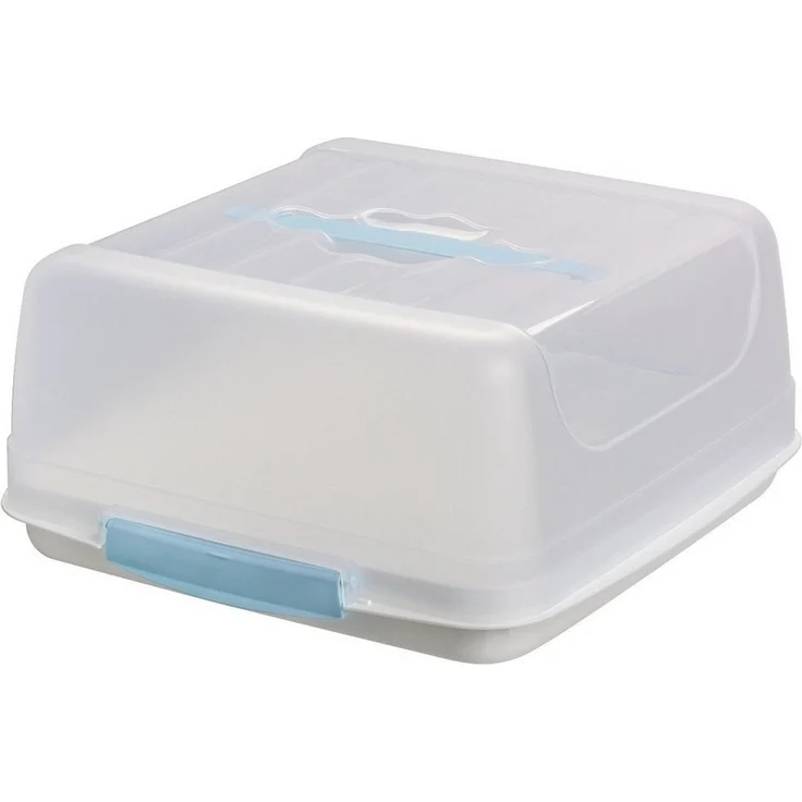 Engelland Kuchentransportbox Kuchenbox mit transparentem Deckel, Kunststoff, (Vorteils-Set, 1-tlg, sicheres Transportieren), mit Tragegriff und Klickverschluss, BPA-frei, rechteckig, Kunststoff – Bild 1