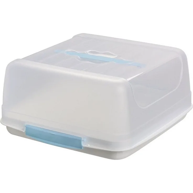 Engelland Kuchentransportbox Kuchenbox mit transparentem Deckel, Kunststoff, (Vorteils-Set, 1-tlg, sicheres Transportieren), mit Tragegriff und Klickverschluss, BPA-frei, rechteckig, Kunststoff