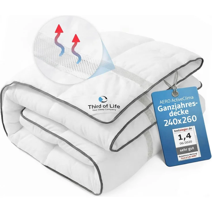 AERO ActiveClima Ganzjahresdecke mit innovativer Climabalance®-Technologie, einlagig (Mono-Decke) 240 x 260 cm
