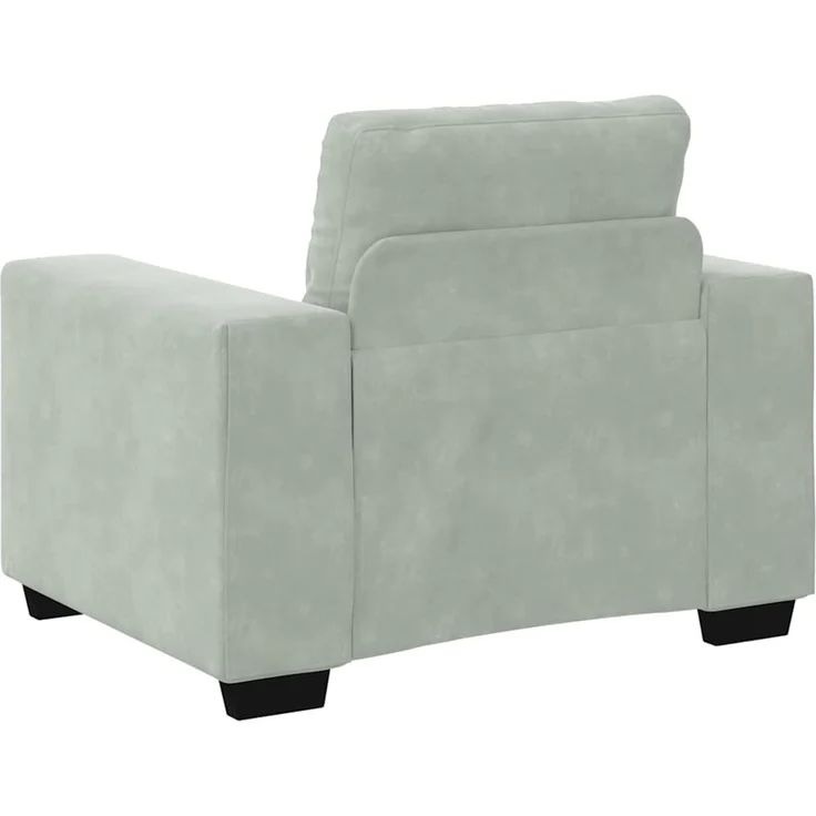 vidaXL Sessel Hellgrau 100x78x80 cm Samt 4105098 – Bild 6