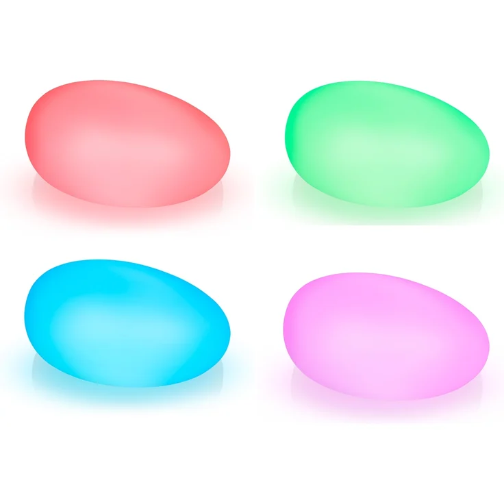 Smartwares LED Solarleuchte Stein OSL-50016 weiß Ø 40 cm RGBW – Bild 4