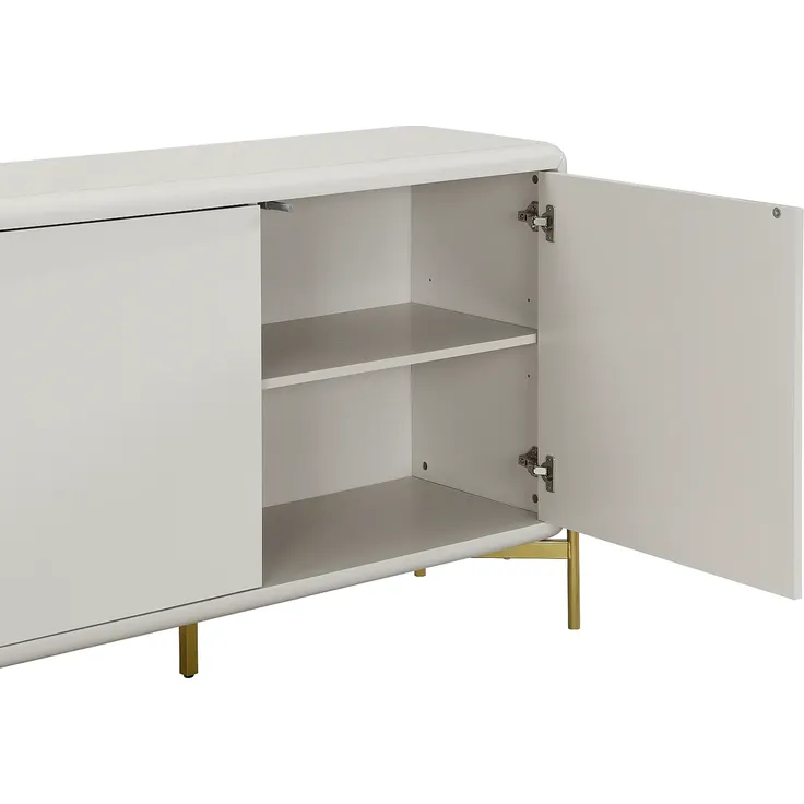 Vente-unique - LYBAKA Sideboard Holz, Platte Beige - B 40 cm x H 82 cm x L 180 cm – Bild 5