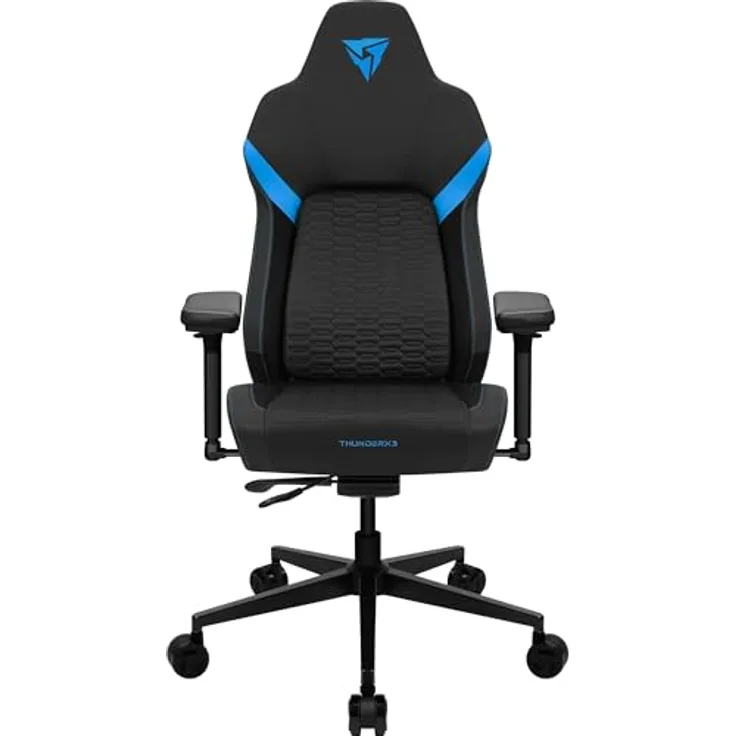 ThunderX3 CORE Smart Ergonomischer Gaming Stuhl mit Kunstleder-Rückenlehne, 3D-Armlehnen, bis 125 kg belastbar - Racer Blau