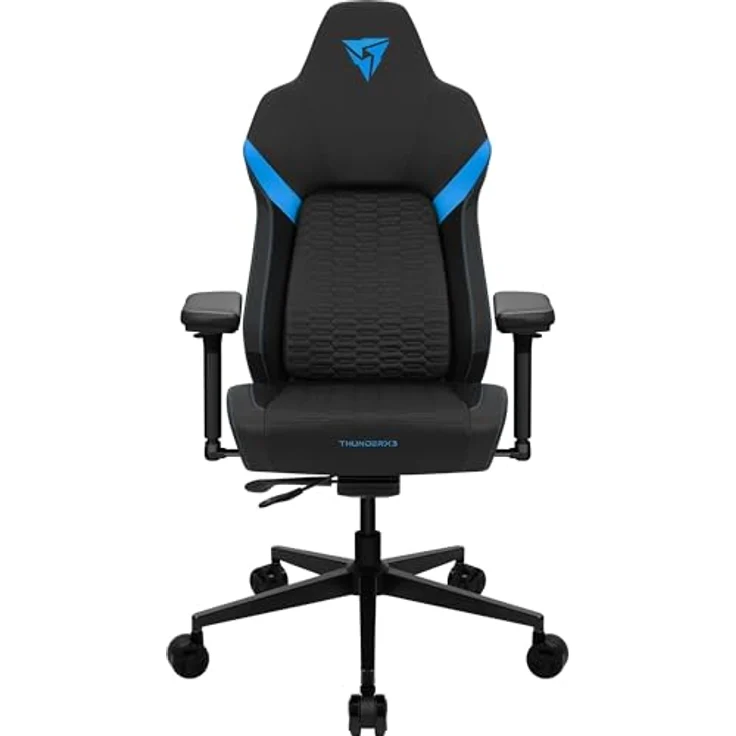 ThunderX3 CORE Smart Ergonomischer Gaming Stuhl mit Kunstleder-Rückenlehne, 3D-Armlehnen, bis 125 kg belastbar - Racer Blau – Bild 1