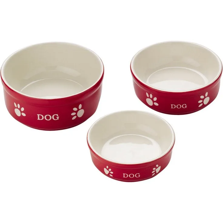 Nobby Napf Nobby Keramiknapf Dog - rot/beige Fassungsvermögen / Maße: 130 ml
