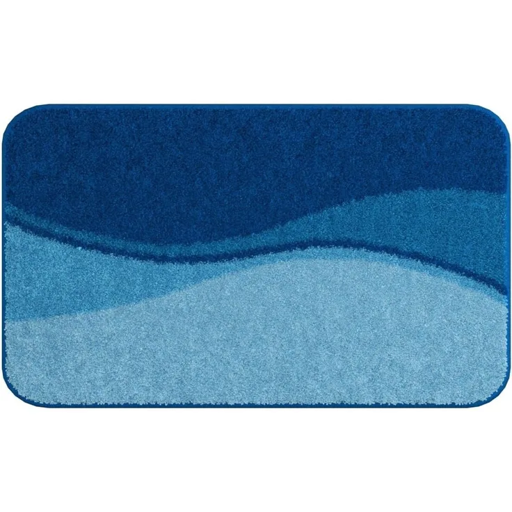 Linea Due Flash Badteppich 60x90 cm blau