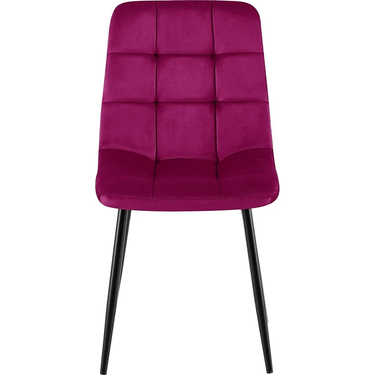 CLP Esszimmerstuhl Antibes Samtbezug gepolstert mit Rückenlehne bis 150 kg,lila – Bild 4