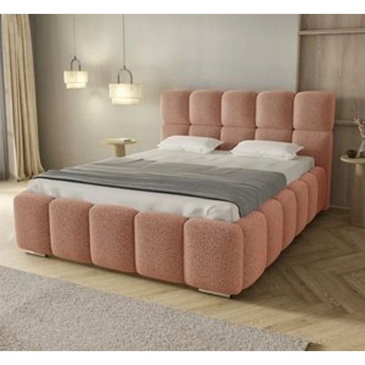 thematys Polsterbett mit Bettkasten & Lattenrost – Stauraumbett 200x200cm, mit 18 cm 7-Zonen-Taschenfederkern H3, Rosa – Bild 7