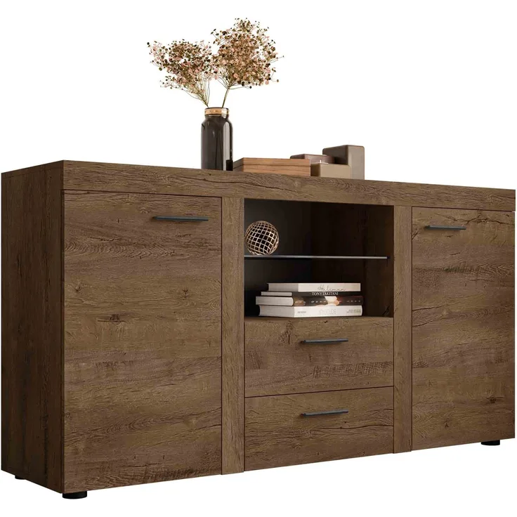 Kommode Rango (Farbe: Lefkas Eiche, ohne Beleuchtung)