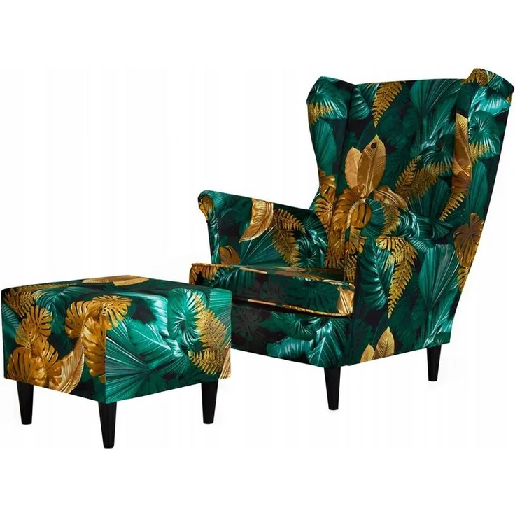 Kaiser Möbel Loungesessel Sessel mit Fußstütze Ari Print Family Furniture