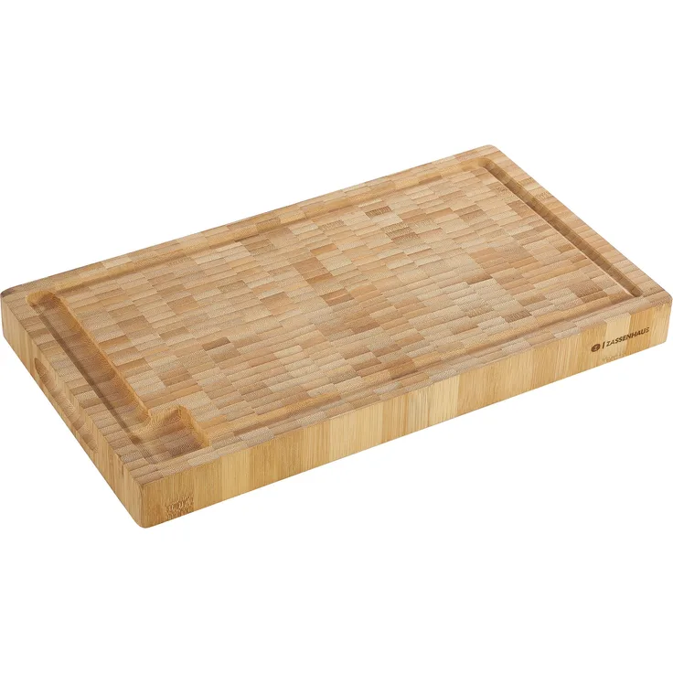 Hackblock Hackbrett Schneidebrett Küchenbrett Bambus 45×25×4cm ZASSENHAUS 054415