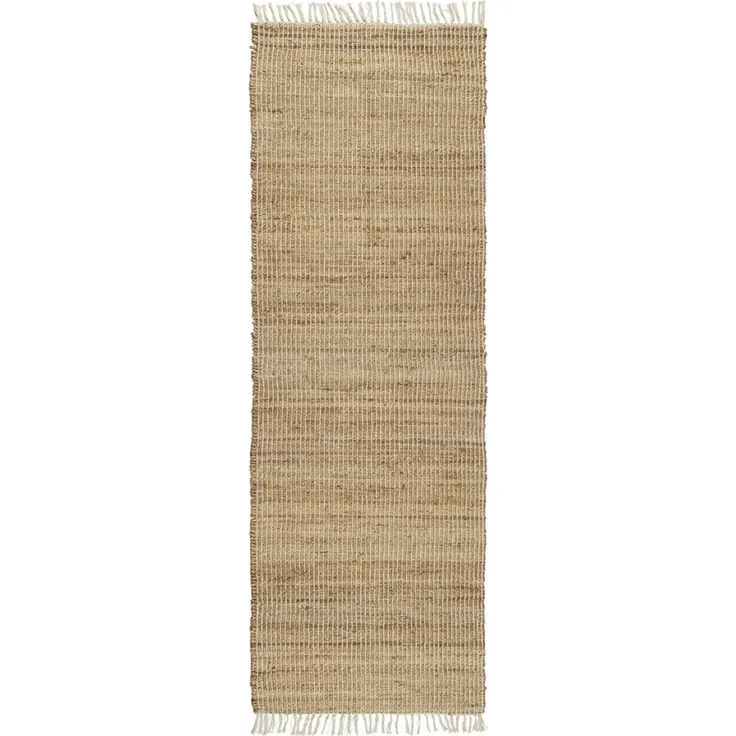 Ib Laursen - Teppich Läufer Wohnraum 80x250cm Jute Baumwolle Braun 65022-00