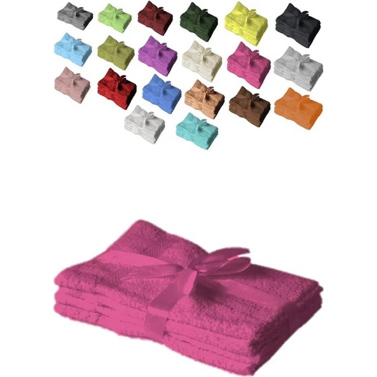 12 x Gästetuch 500 g/m² 30x50 cm Pink – Bild 1