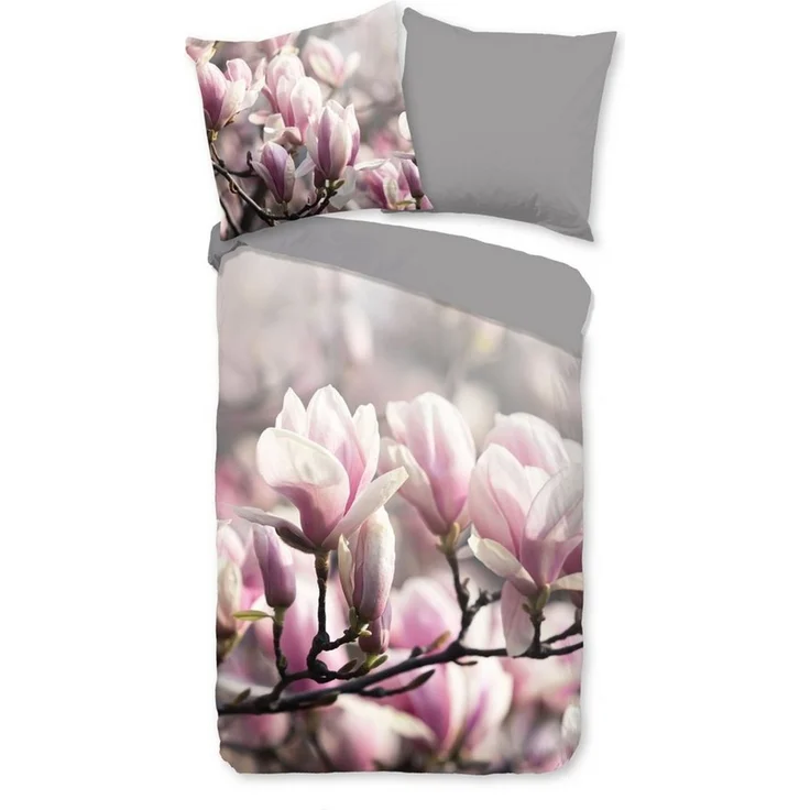 good morning Bettwäsche Baumwolle, Renforcé, 2 teilig, Magnolien, Ast, Blüten – Bild 5