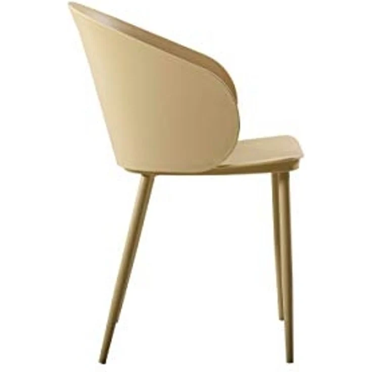Homemania Stuhl Dalis, 2 Stück, Farbe Khaki aus Polypropylen und Metall für Büro, Wohnzimmer, Esszimmer, Küche, Schlafzimmer, Letto-Tavolo, L55xP56xA80,5 cm – Bild 5