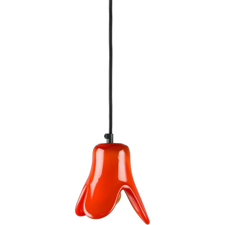 DutchBone Pendelleuchte Gable in Orange aus Glas mit E27-Fassung 13x13x15 cm