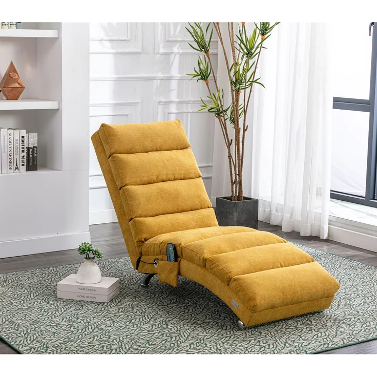 LVHOM Relaxsessel Sackleinen Massage-Liege INDOOR PREMIUM, Ergonomische Fernbedienungs-Steuerung, 5 sanfte Massageprogramme, Elektrischer Massagesessel – Bild 2