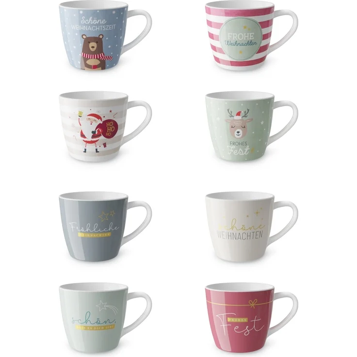 Weihnachtstasse Kaffeetasse Kaffee Tee Tasse Becher 400ml la vida Cosy Christmas Schleife 910198