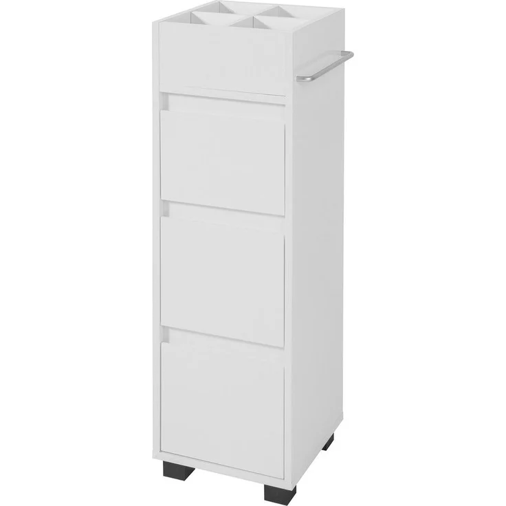 SoBuy BZR29-W Badunterschrank, MDF, Lackiert, Weiß, 33 x 90 x 30 cm – Bild 1