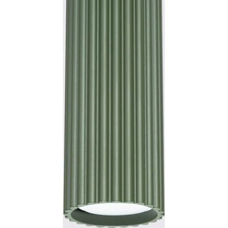SOLLUX lighting Hängelampe 1-flammig aus Aluminium, moderne Pendelleuchte in Karbon Olivgrün, Maße 8 x 8 x 118 cm, kompatibel mit GU10 LED bis 10 W, IP20 Schutzklasse – Bild 5