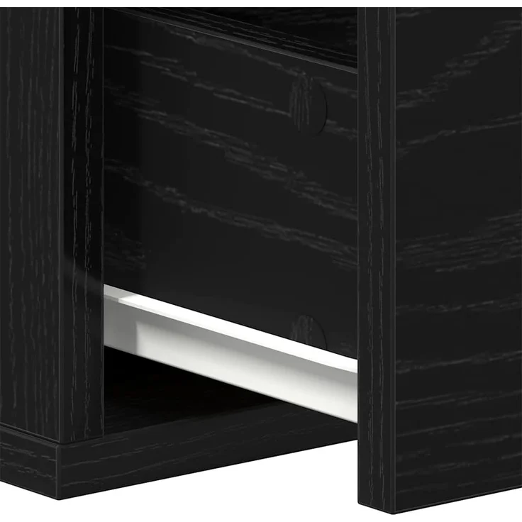 vidaXL Wandschrank Wandmontiert Schwarz Eichen-Optik 60 x 26 x 18,5 cm 862435 – Bild 9