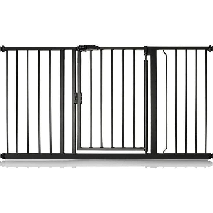 Bettacare Automatisch Schließendes Treppengitter, 139.8cm - 146.8cm, Mattschwarz, Druckmontage-Sicherheitsgitter, Babygitter, Sicherheitsschranke für Türen, Flure und Räume – Bild 1