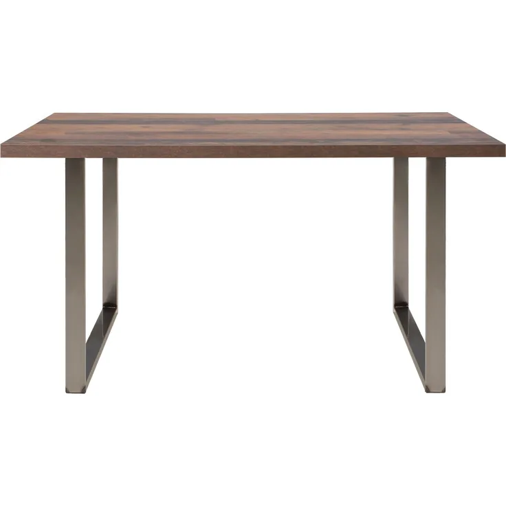 Esstisch >TABLES< Old - Wood Vintage, U-Metallgestell rohstahl - 160x74,7x90cm (BxHxT)