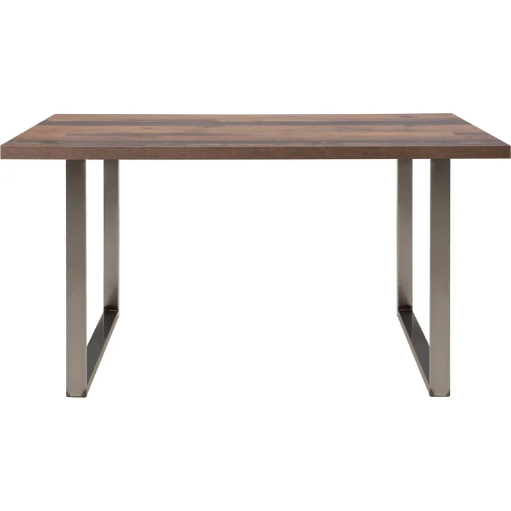 Esstisch >TABLES< Old - Wood Vintage, U-Metallgestell rohstahl - 160x74,7x90cm (BxHxT) – Bild 1