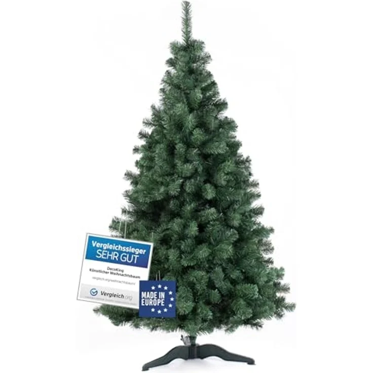 Künstlicher Weihnachtsbaum 250 cm Grün Tannenbaum Christbaum Tanne Unecht Weihnachtsdeko DecoKing Lena – Bild 1