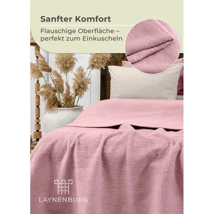 Wohndecke Wohndecke aus Baumwolle - Kuscheldecke, Baumwolldecke -, Laynenburg, Decke als Sofa-decke, Couchdecke, Wolldecke aus Baumwollmix – Bild 4