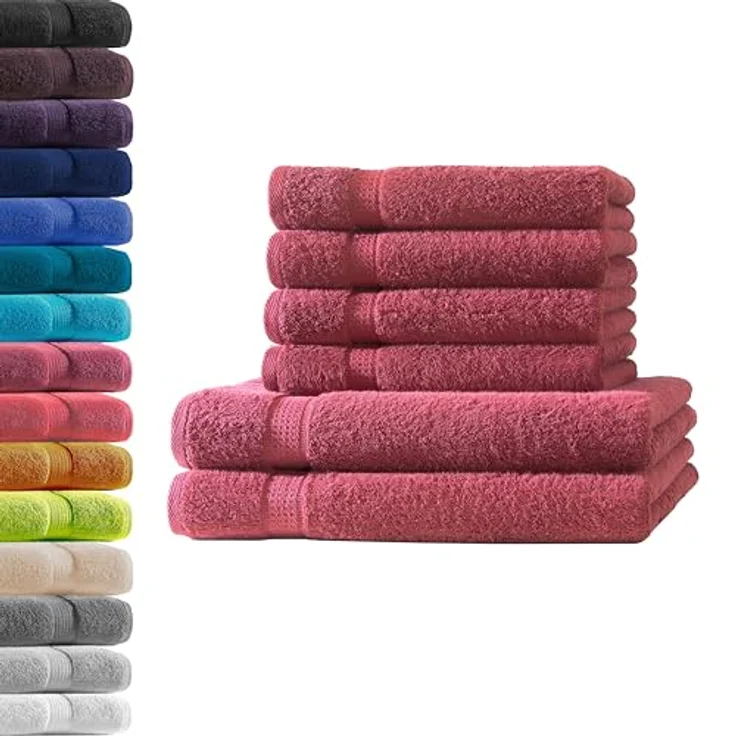Hometex Premium Textiles Handtuch in Premium Qualität 500 g/m², Feinster Frottier-Stoff 100% Baumwolle, 2x Duschtuch + 4x Handtuch, weich, saugfähig, extra schwer & flauschig - TEST BILD TOP MARKE 2025 – Bild 2