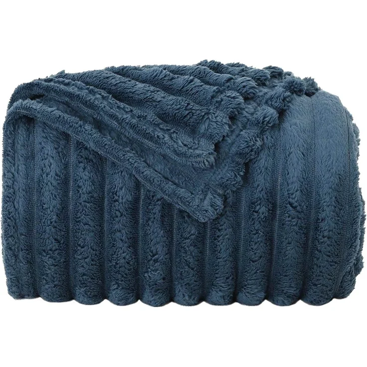 vidaXL Wohndecken 6 Stk. Marineblau 240 x 220 cm 8.76 Fleece 42016883 – Bild 5