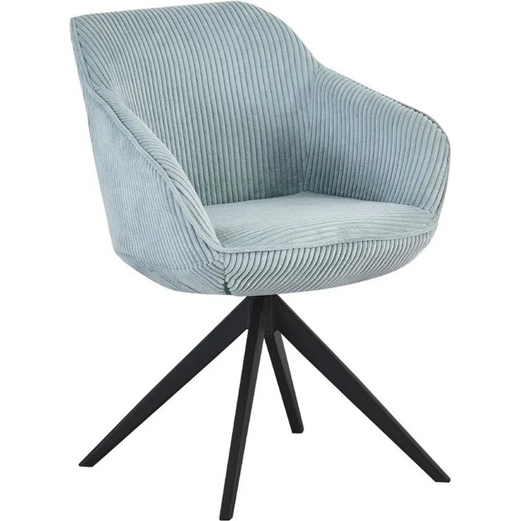 B&D home Polsterstuhl ARVIT, Esszimmer Stuhl, Drehstuhl, Armlehnstuhl mit Drehfunktion (1 St), mit Armlehnen, Taschenfederkern-Sitz, Metallgestell 360° drehbar – Bild 5